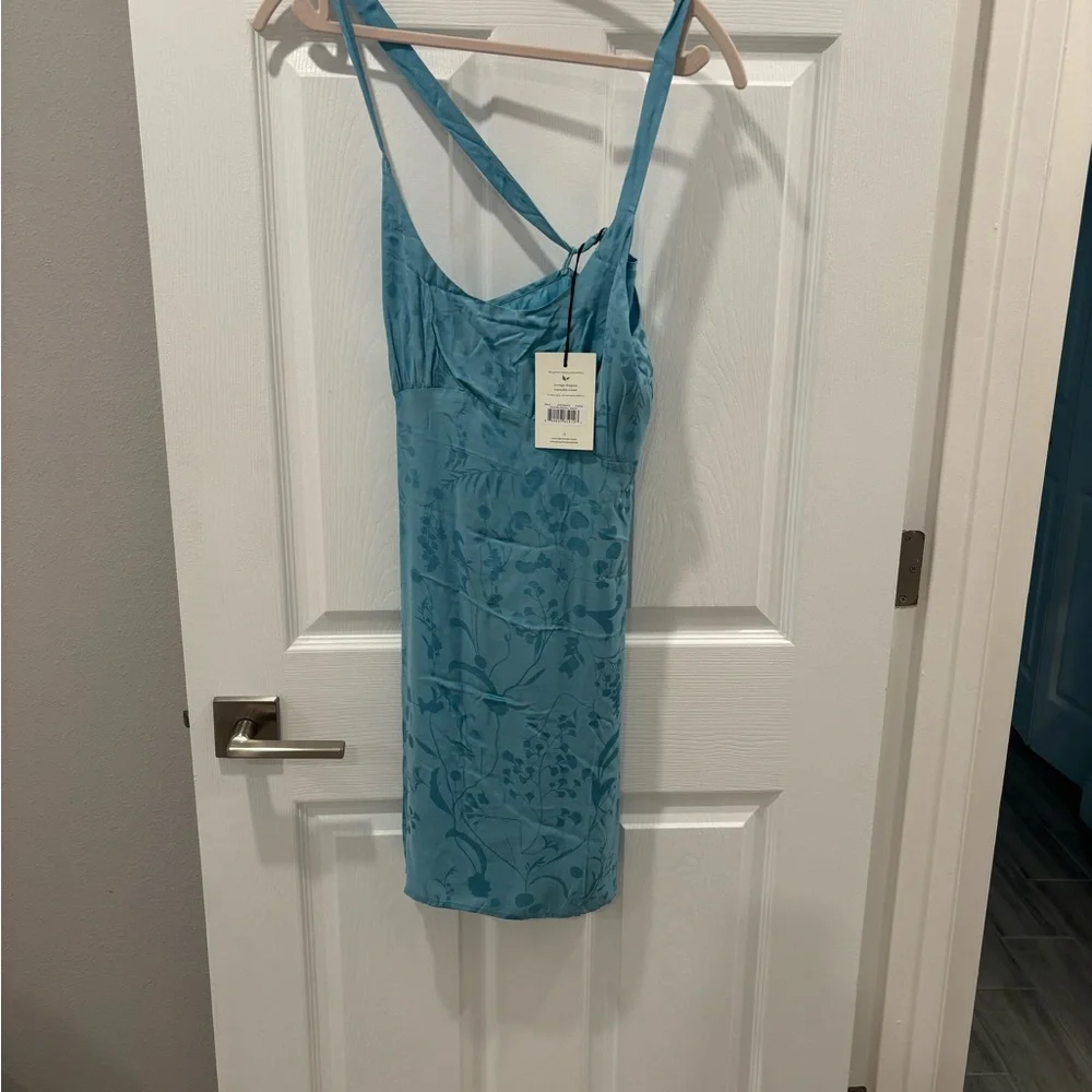 Spell Light Blue Satin Chemise size Small NWT‎